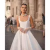 Ligne pour robes A Berta Bride Stracles Backless Satin Robe de mariée Vestidos de Novia Designer Bridal Bridge Robes Signer