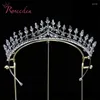 Clip per capelli Donne CZ Accessorio Cz Design regalo damigella d'onore zirconia zirconia tiara sposa gioielli a corona di nozze re4790