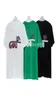 Marca de moda luxo masculina camiseta pequena letra de esquilo impressão redonda pescoço de manga curta verão charly tshirt top preto branco verde A7355980