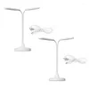 Tafellampen AT35 Desk Lamp Gooseck aanpassing 8W 6000K Dubbel licht gebied aanraakregeling helderheid