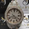 Luxury 18k Gold VVS VVS Diamond Watch Inneildless Steel Watch personnalisé VVS Moisanite Diamond Mécanique Diamond Watch for Men