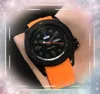 MENS Automatyczne zegarki Sapphire Glass kwarc bateria bateria podstawowa data tydzień Wodoodporny kolor gumowy pasek czarny zegar ceramiczny ze ręką z wykorzystywanym logo