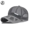 Capes de balle fs fash Top Top Hollow Mesh Hat Summer Street Hop Hop Full Cap Full Baseball Caps pour hommes Femmes Gray Bone Trucker Hats 2023 Y240507