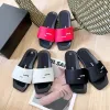 Дизайнерские плоские сандалии Sandals Sliders Sandale Mens Slippers Summer Beach Shoes Lady Outdoor Travel Bool Wang Canvas Slide Rubber Womens Mule Loafer Lady Gift