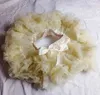 tutu jurk baby petti rok tutu rok rok donzige ivoor kleur babymeisjes rok beige zacht nylon tule pak voor feest 0 tot 12 maanden babykleding d240507