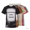 Heren t-shirts feestelijke t shirts kleding feestbenodigdheden faux gebleekte shirt uni geprinte T-stukken voor sublimatie bb1115 drop levering doek dhkd6