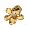 Kleine geurige windknop bloemvormige plakkerige parel high -end licht voortreffelijke jas jas windbreaker trui zinklegering knop