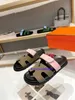 Designer Unisexe chypre sandale techno-sandal avec le logo H confortable sandales fonctionnelles de veau décontractées avec semelle en caoutchouc ergonomique et sangle en boucle réglable 28pu