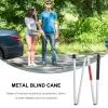 Sticks Guide canne pliable Cane aveugle à quatre casse aveugle de canne portable en alliage en aluminium Portable Cane aveugle pliante (blanc)