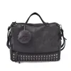 Umhängetaschen Frauenhandtasche Gefriert Retro Hair Ball Niettasche für Frauen solide vielseitige Messenger Damen Crossbody