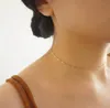 Gold Choker Necklace Layering Choker Gold Filled Chain Minimalist Hand Made For Lovers Girl Gift 9676472