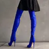 Ботинки 2024 Женщины ручной работы весны бедро высокие сексуальные каблуки с пряткой вокруг красивых красных туфлей для вечеринок в Fuchsia Us Plus 5-20