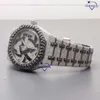 LATT DIGNED LAB GROWN RUND STERATION CUT VVS Clarity Diamond Iced Out Hand Made Anpassa Dial Wrist Watch för män