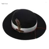 Berets Flat Top Costume Adult Costume Fedora Party Props Headswear Unisexe Panama