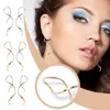 Boucles d'oreilles en peluche élégante figure huit vagues faites à la main spirale incurve aretes ocero de inoxydable mujer 2024