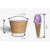 Outils Bowl à crème glacée Set Double couche en plastique Plastic Creative Mélanger Bol Cone Crème Crème Cone