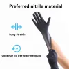 Gants gants jetables nitrile gants en poudre noire gants en caoutchouc sans aliments nettoyage ménage de réparation de voiture pour animaux de compagnie gants mécaniques