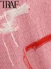 Женские трикотажные вязаные лоскутные вязаные вязаные женские кардиган одиночная грудь розовые свободные свитера с длинным рукавом женский топ 2024 Осень Y2K