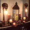 Objets décoratifs Figurines Skull Table Lampe Squelette Horreur 3D Statue Creative Party Ornement Prop
