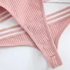 Frauenhöfen 4 Stück/Charge von Unterwäsche von Baumwoll -Tanga für Frauen sexy Ribbon Unterwäsche für Frauen Solid Color Unterwäsche für Frauenl2405