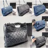 CF Bags Blue Grey Chanellies denim Designer-Designer Cowboy Chain Tote Womens Flap Lattice Wallet Crossbody Classics Clutch Totes Purse