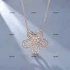 Designer High Version Van Big Flower Necklace V Gold Hollow Sunflower Micro intarsia