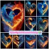 Stitch New 2023 5D Crystal Diamond Painting Fire Ice Phoenix Eagle Bird Full Drills Embroidery Cross Stitch Art Mosaic Home Decor Gifts