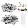 Faire 200pcs 25 mm 32 mm 37 mm 44 mm en métal Badge Pin de bouton Pièces de fabricant de bouton pour la machine Machine DIY Badge Maker Pièces