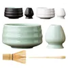 Theeware sets 4 stcs Japanse matcha set veilige bamboe whisk theelepel thee indoor drinking winkelen gereedschap accessoires toolborstel