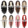 Nature Lacefront Wigs synthétiques vendant des perruques pour femmes avec une petite dentelle et une grande vague Bandage de cheveux bouclés longs de lacewigs