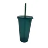 500710ml Flash Powder Water Bottle com palha de tampa de plástico reutilizável Drinkwarware de café de café para bebidas de café 240422