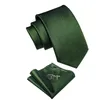 Bowbindingen Satin Green Luxury 8 cm stropdas voor zakelijke mode Solid pocket square manchetjes Formele Tuxedo Accessoire Wedding