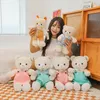 Sevimli çift oyuncak ayı peluş oyuncak yumuşak doldurulmuş bebek plushie yastık kawaii çocuk doğum günü hediye dekor