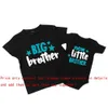 Dopasowanie rodzinnych strojów rodzeństwo Brat pasujący do koszulek Big Brother Brat Brother Shirt Brother Dopasowanie strojów Kid T-shirty z krótkim rękawem Ubrania dla niemowląt D240507