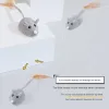 Zabawka interaktywna myszy zabawka dla kotów USB Poruszający szczur z piórkami zabawki trening