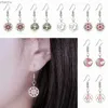 Chandelier enveloppe 12 mm en acier inoxydable Round Twist Boucles d'oreilles amusantes Aromathérapie Huile essentielle Diffusion Boucles d'oreilles Crochet