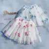 tutu jurk zomermeisjes mesh rok pastorale driedimensionale vlinder nieuwe schattige peuter meisje tutu rokken Koreaanse mode tule rok d240507