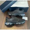 Pradshoes Top Men Prades Luxe Cloudbust Air Sneakers schoenen Transparant rubber dikke zool Men Sport Wit Zwart gebreide stof Super Quality Trainers HG6T