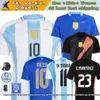 2024 Jersey de futebol argentina 24 25 Copa America Seleção nacional Messis di Maria Argentina Mulheres Kit Kit Player Goletyeper L.Martinez Size S-4xl Football