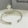 Ontwerper Westwood Silver Full Diamond Saturn Bracelet vrouwelijke lichte luxe eenvoudige aarde open