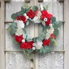 Dekorative Blumen künstlicher Wildblumenkranz handgefertigt farbenfrohe Frühlings Sommer Blumengirlanden Hintergrund Wandfenster Vordertür Hochzeit