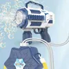 Toys Gun Automatic Bubble Gun 12 trous avec grand sac à dos Summer Souffing Bubble Bubble Party pour les enfants T240506