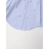 Blouses pour femmes Yenkye 2024 Femmes Blue Blue Blue Perle Blouse Longe à manches longues Col de revers élégants Bureau Ladies Shirts Blusas Mujer