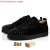 2024 New Luxury shoes Loafers Red Bottoms Men shoes Plate-forme red bottoms High Casual Women Shoe Black Glitter【code ：L】Flat trainers