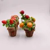 Fridge Imdnets Simulação Flor Frigoríneos Basquete Casquete de Frutas Conseguidor Criativo Adesivo de Flores Falsas Florde