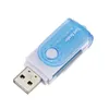 Новый USB2.0 высокоскоростной карт считывателя 4 в одном многофункциональном чтении карт Большой вращение TF Внешний мини-адаптер для чтения карт USB2.0