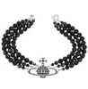 Aereo per perle nera a tre strati Empress Dowager Collana a catena del collo di Saturno Nuovo Style1495965