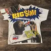 Herren-T-Shirts Sommer Amerikaner lustiger Trend Y2K Basketballmuster gedrucktes T-Shirt übergroße Baumwoll Top Street Hip-Hop Harajuku Kleidung