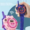 Outdoor Children Interaction Toys Watch Interphone 200M Remote Intercom LED Lights Built In Compass Wrist Watch Walkie Kids Toy 240506