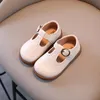 Filhos Mary Janes British Style T-Strap Three Colors Vintage 21-30 Little Girls Leather Shoes All-Mtach School Kids Flats 240506